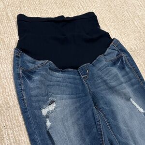 1822 Denim Maternity Distressed Skinny Jeans
